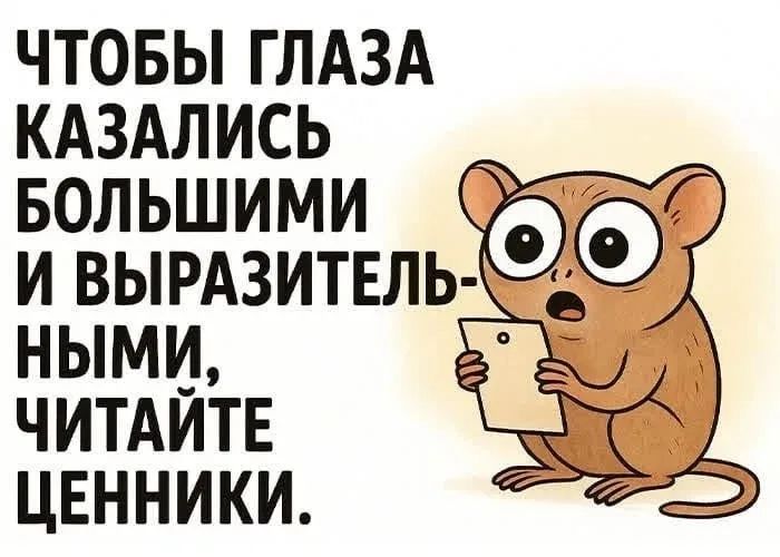 ЧТОБЫ ГЛАЗА КАЗАЛИСЬ БОЛЬШИМИ И ВЫРАЗИТЕЛЬНЫМИ, ЧИТАЙТЕ ЦЕННИКИ.