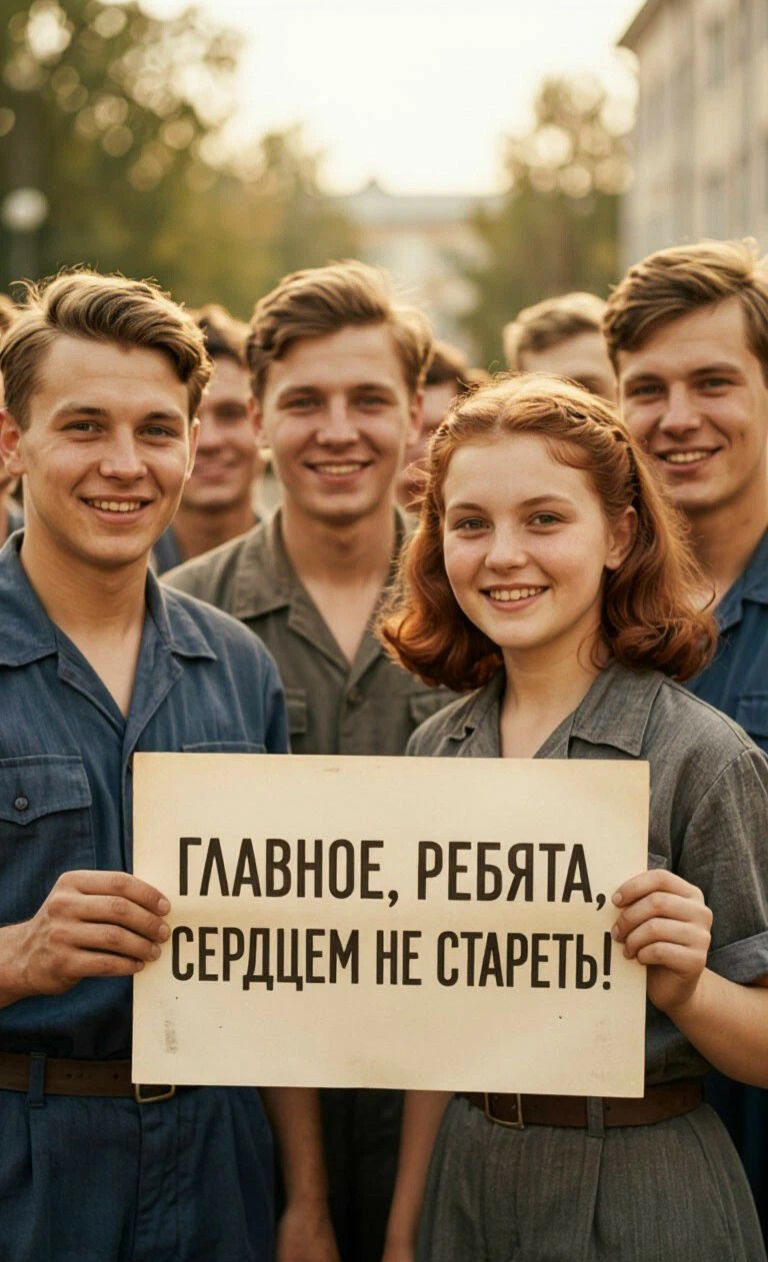 ГЛАВНОЕ, РЕБЯТА, СЕРДЦЕМ НЕ СТАРЕТЬ!