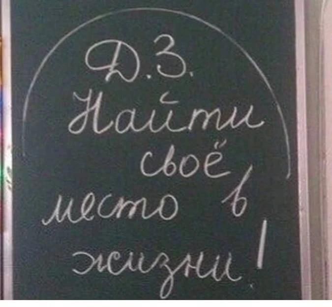 Д.З. Найти своё место в жизни!