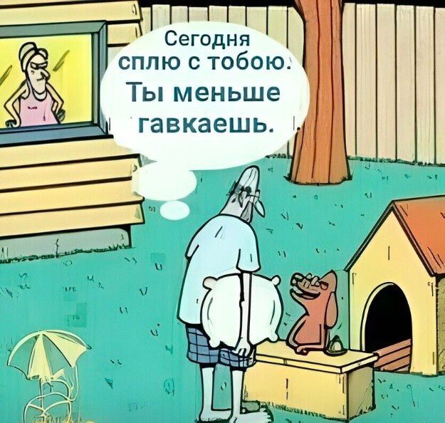 Сегодня сплю с тобою. Ты меньше гавкаешь.