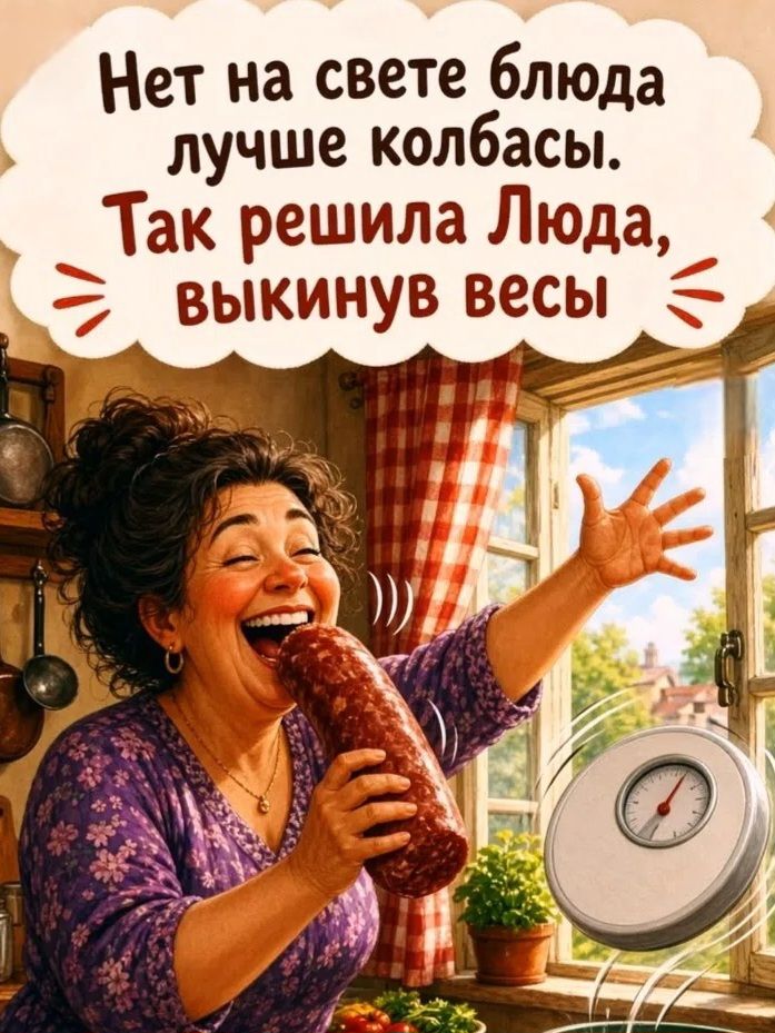 Нет на свете блюда лучше колбасы. Так решила Люда, выкинув весы