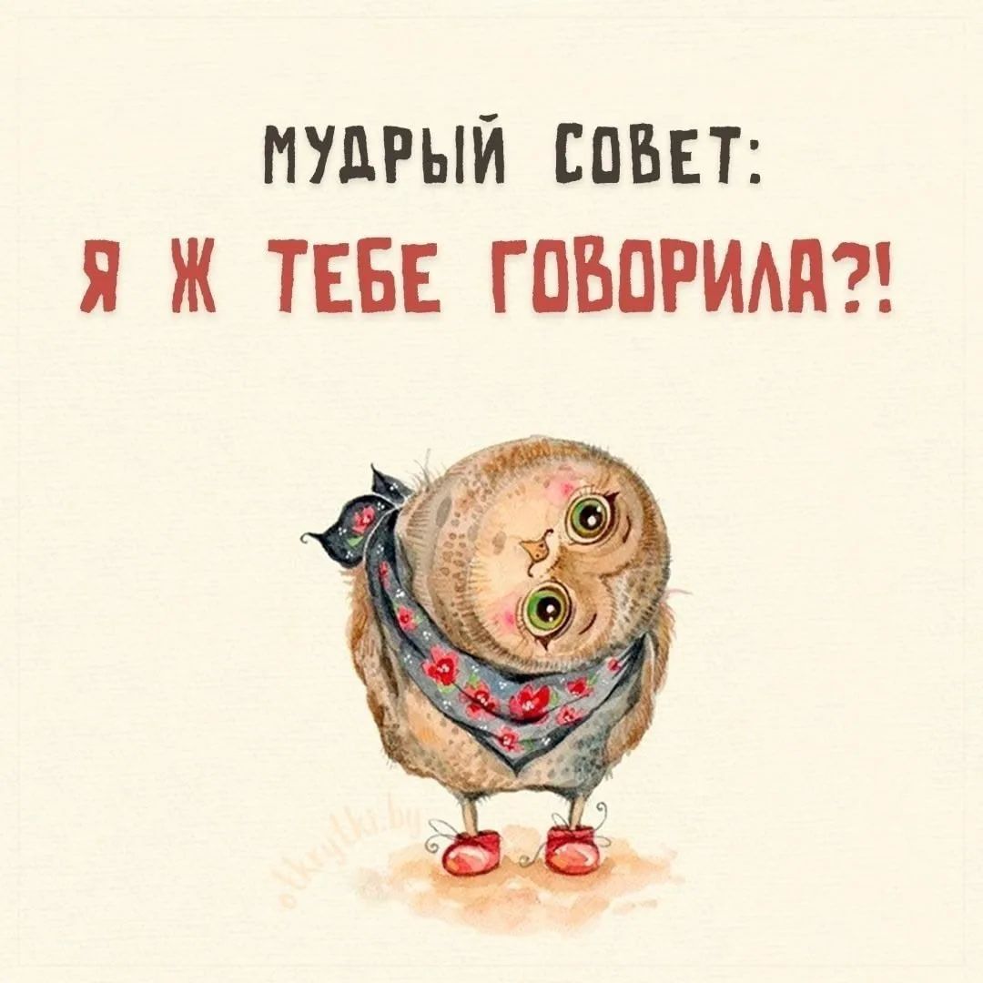 МУДРЫЙ СОВЕТ: Я Ж ТЕБЕ ГОВОРИЛА?!