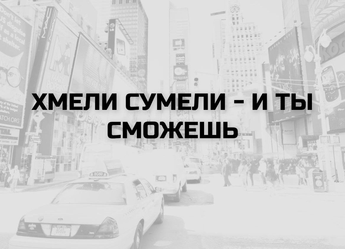 ХМЕЛИ СУМЕЛИ - И ТЫ СМОЖЕШЬ