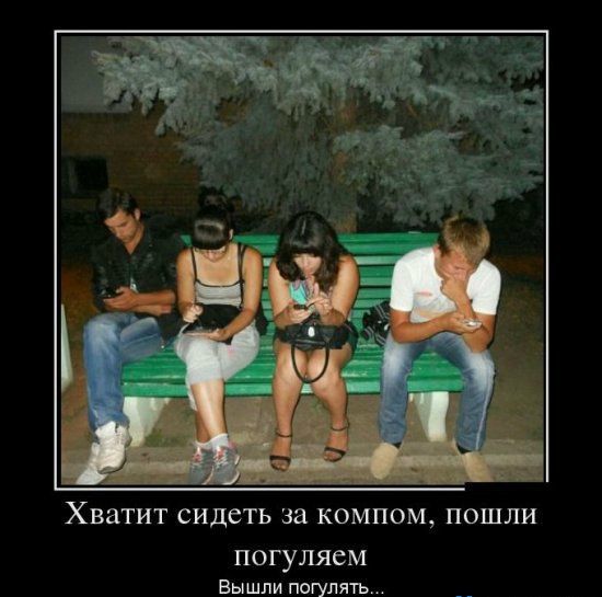 Хватит сидеть за компом, пошли погуляем Вышли погулять...