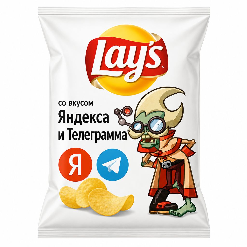 Lay's со вкусом Яндекса и Телеграмма