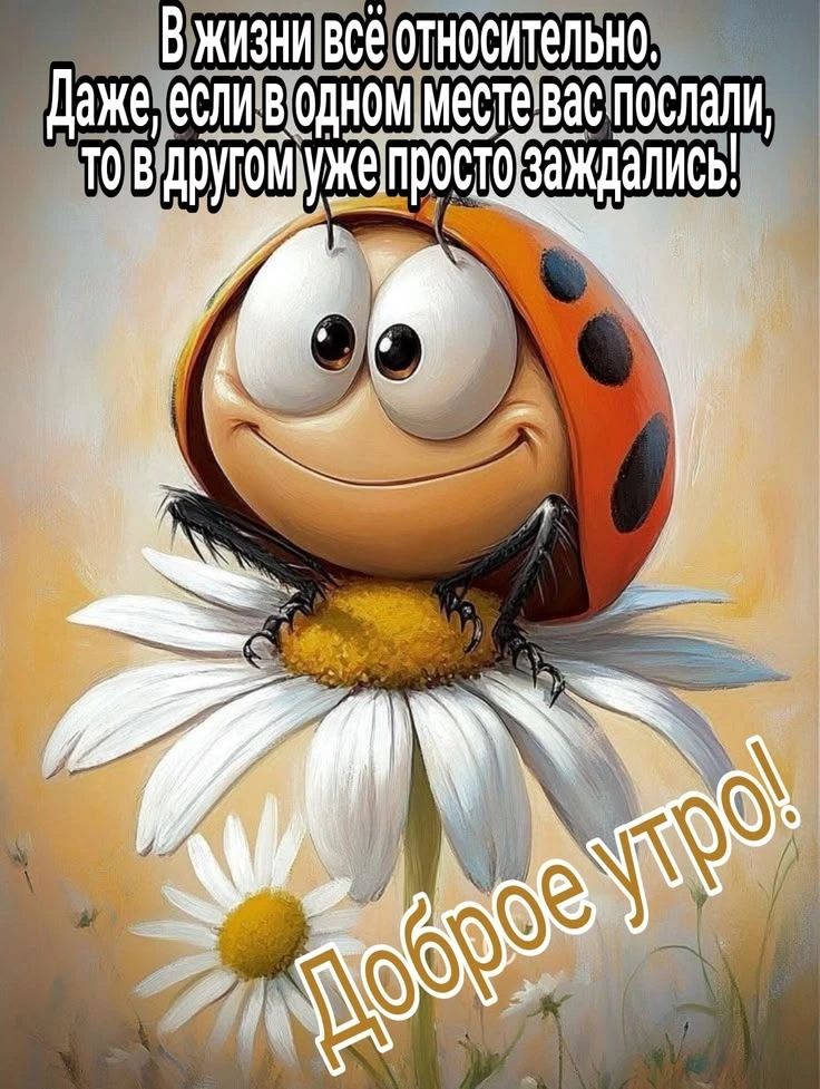 В жизни всё относительно. Даже, если в одном месте вас послали, то в другом уже просто заждались! Доброе утро!