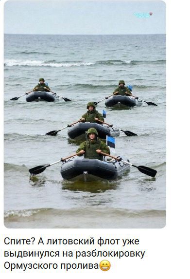 Спите? А литовский флот уже выдвинулся на разблокировку Ормузского пролива 😂