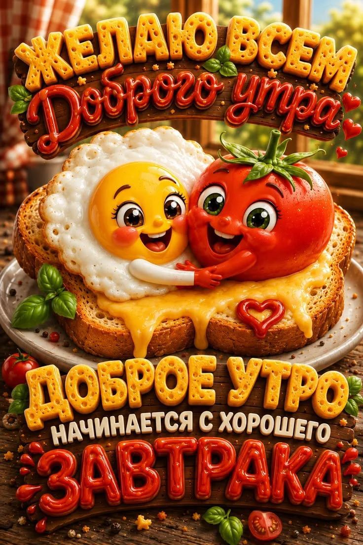 ЖЕЛАЮ ВСЕМ Доброго утра! ДОБРОЕ УТРО НАЧИНАЕТСЯ С ХОРОШЕГО ЗАВТРАКА