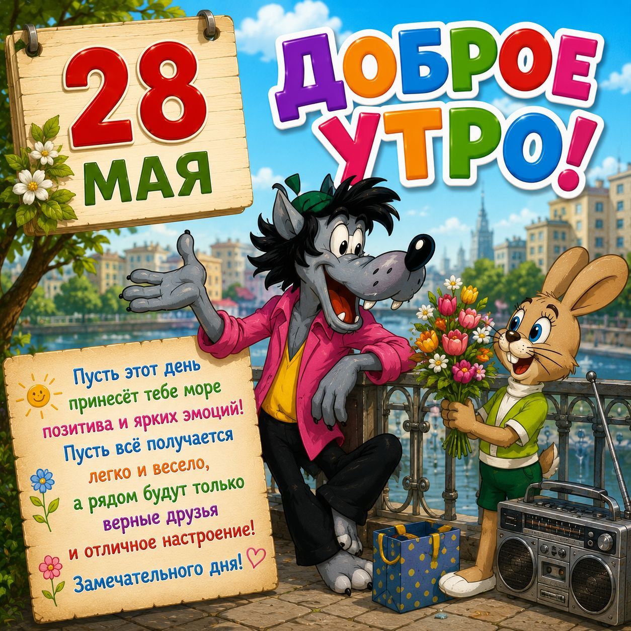 28 МАЯ ДОБРОЕ УТРО! Пусть этот день принесёт тебе море позитива и ярких эмоций! Пусть всё получается легко и весело, а рядом будут только верные друзья и отличное настроение! Замечательного дня! ❤️