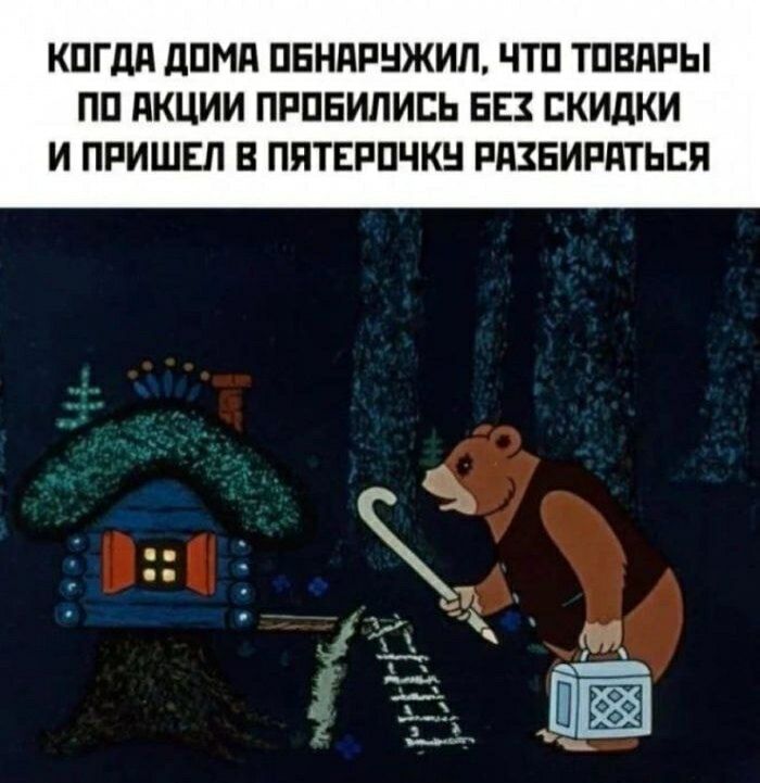 КОГДА ДОМА ОБНАРУЖИЛ, ЧТО ТОВАРЫ ПО АКЦИИ ПРОБИЛИСЬ БЕЗ СКИДКИ И ПРИШЕЛ В ПЯТЕРОЧКУ РАЗБИРАТЬСЯ