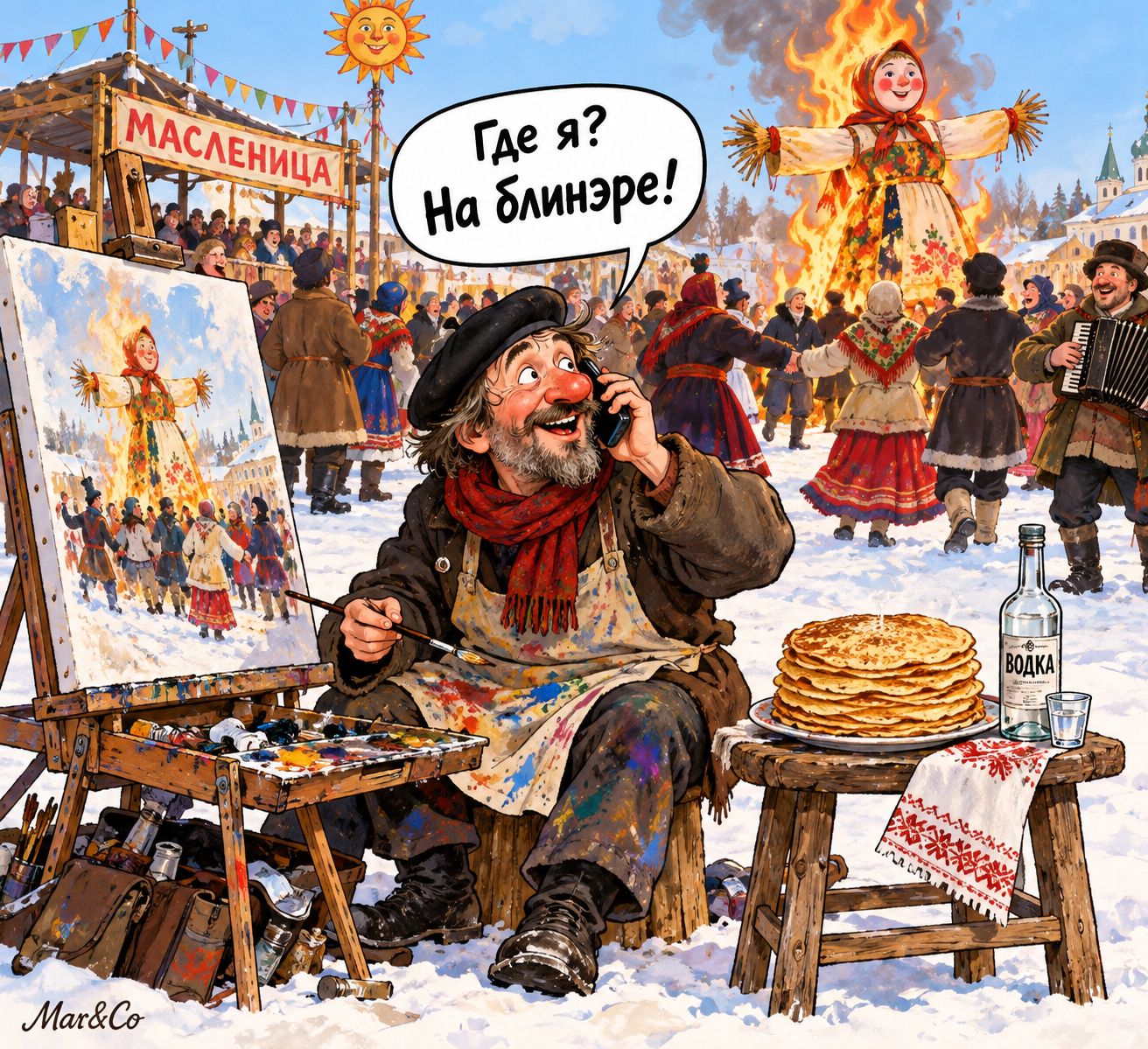 МАСЛЕНИЦА. Где я? На блинэре! ВОДКА