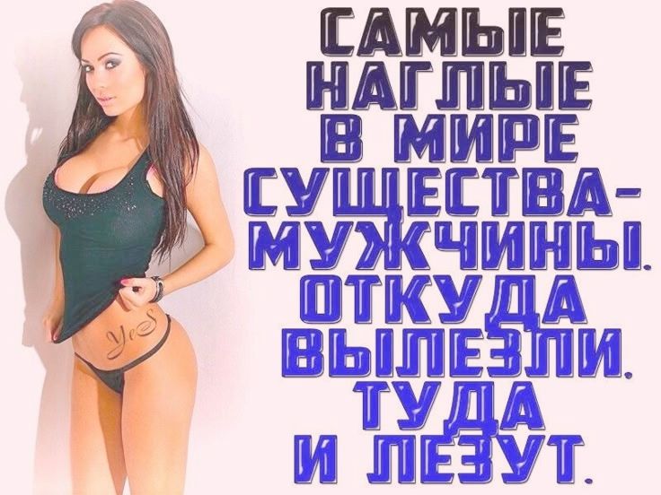 САМЫЕ НАГЛЫЕ В МИРЕ СУЩЕСТВА - МУЖЧИНЫ. ОТКУДА ВЫЛЕЗЛИ. ТУДА И ЛЕЗУТ.