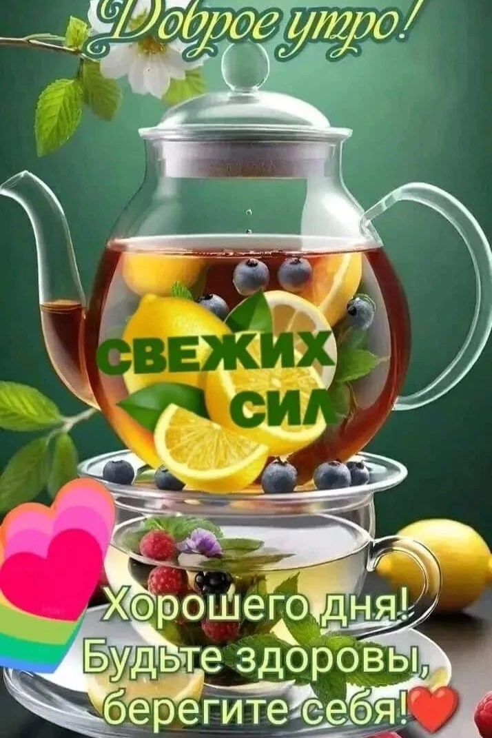 Доброе утро! Свежих сил. Хорошего дня! Будьте здоровы, берегите себя!