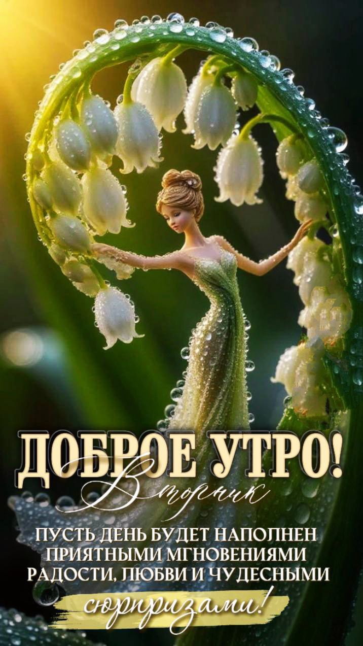 ДОБРОЕ УТРО! Вторник ПУСТЬ ДЕНЬ БУДЕТ НАПОЛНЕН ПРИЯТНЫМИ МГНОВЕНИЯМИ РАДОСТИ, ЛЮБВИ И ЧУДЕСНЫМИ сюрпризами!