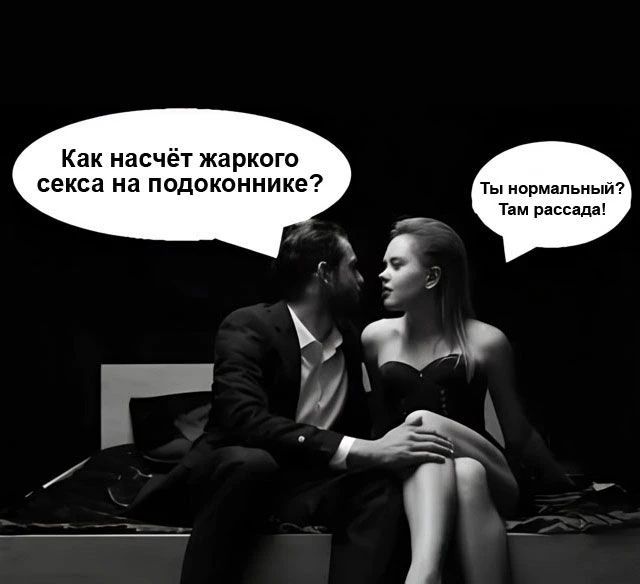 Как насчёт жаркого секса на подоконнике? Ты нормальный? Там рассада!