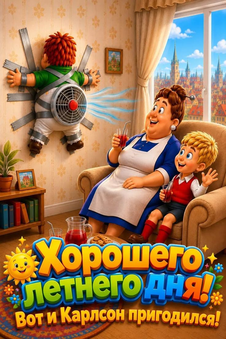 Хорошего летнего дня! Вот и Карлсон пригодился!