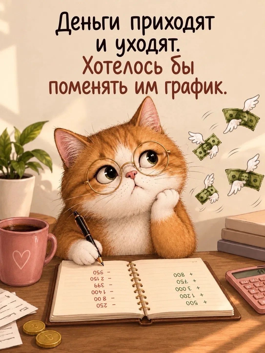 Деньги приходят и уходят. Хотелось бы поменять им график.