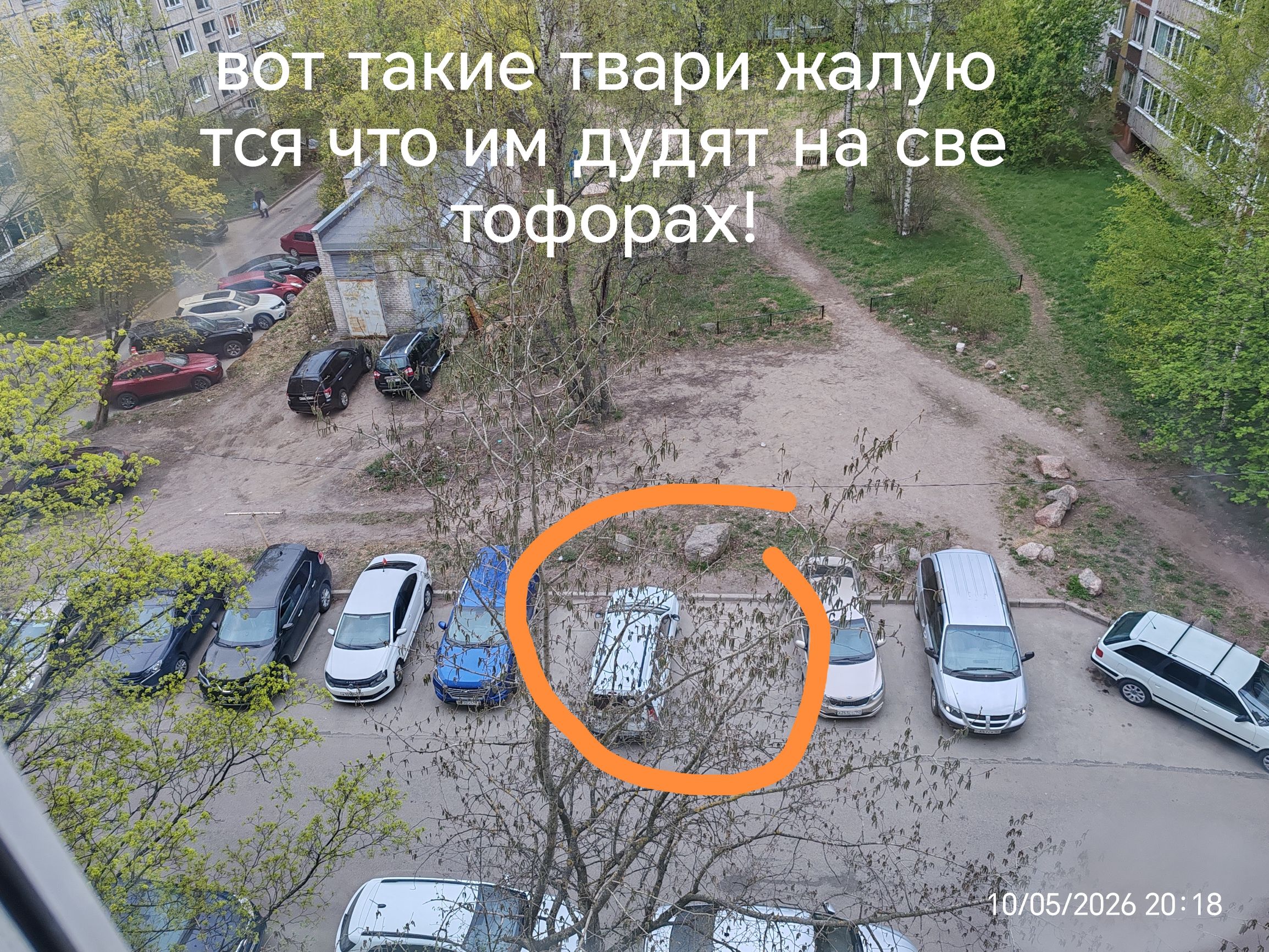 вот такие твари жалуются что им дудят на светофорах!