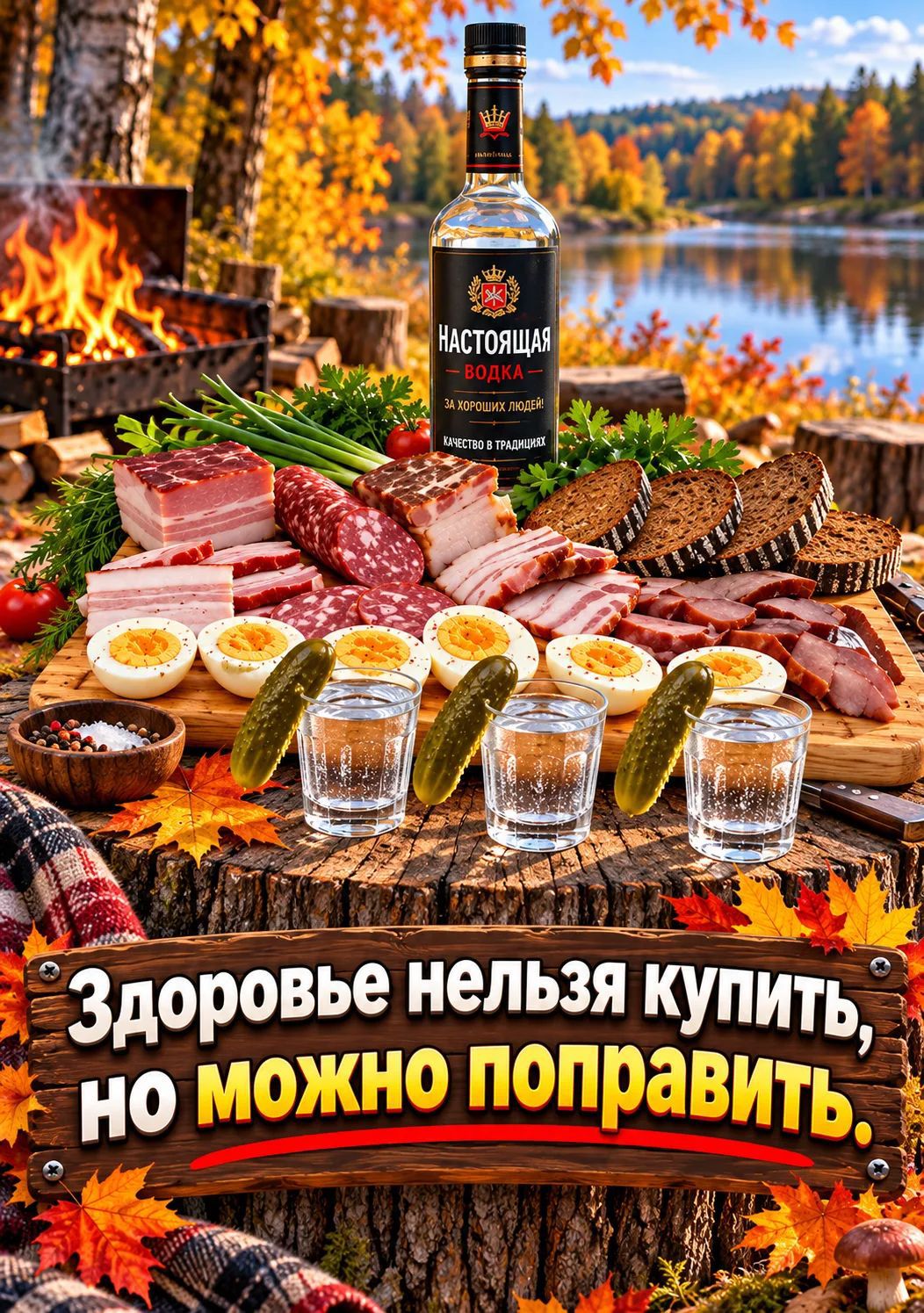 НАСТОЯЩАЯ ВОДКА ЗА ХОРОШИХ ЛЮДЕЙ! КАЧЕСТВО В ТРАДИЦИЯХ Здоровье нельзя купить, но можно поправить.