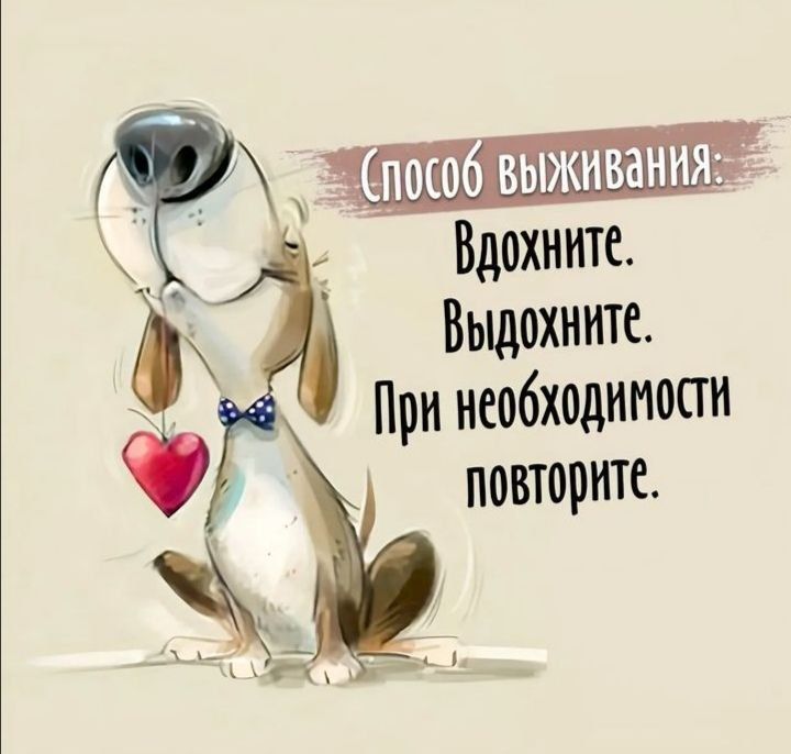 Способ выживания: Вдохните. Выдохните. При необходимости повторите.