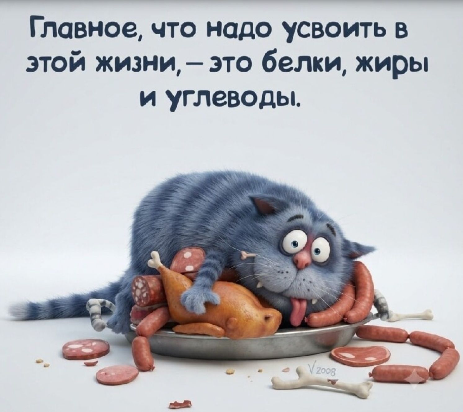 Главное, что надо усвоить в этой жизни, — это белки, жиры и углеводы.