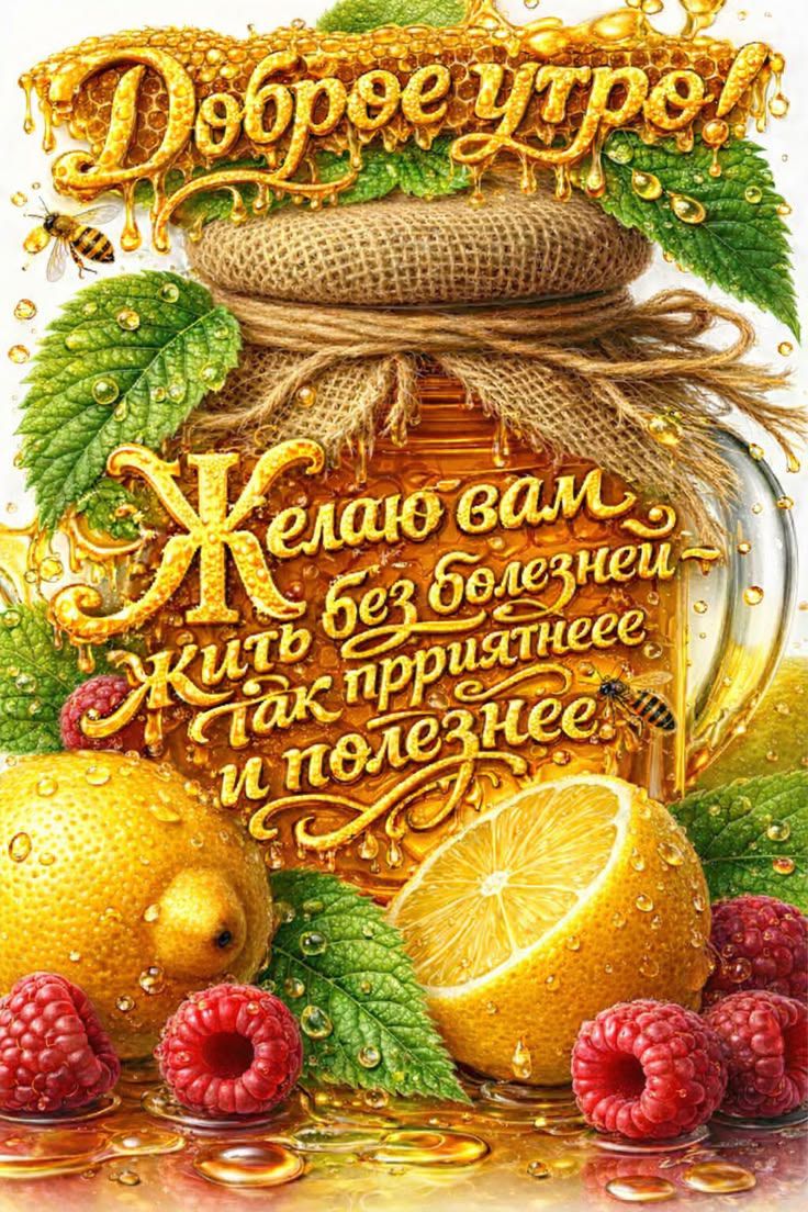 Доброе утро! Желаю вам без болезней жить приятнее и полезнее.