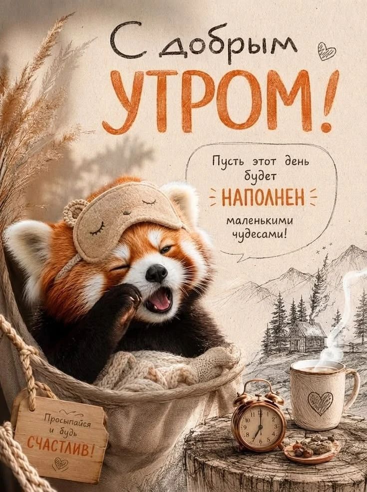 С добрым утром! Пусть этот день будет наполнен маленькими чудесами! Просыпайся и будь счастлив!