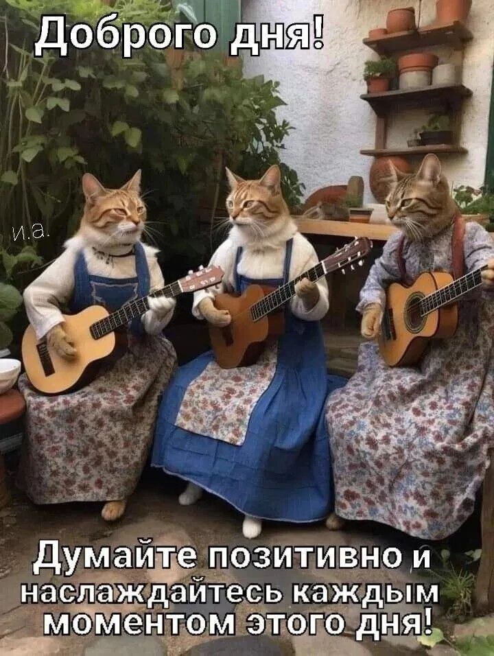Доброго дня! Думайте позитивно и наслаждайтесь каждым моментом этого дня!