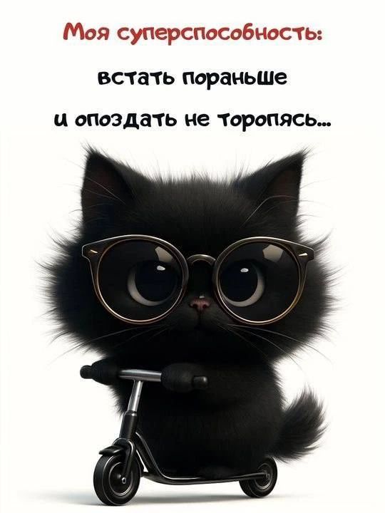 Моя суперспособность: встать пораньше и опоздать не торопясь...