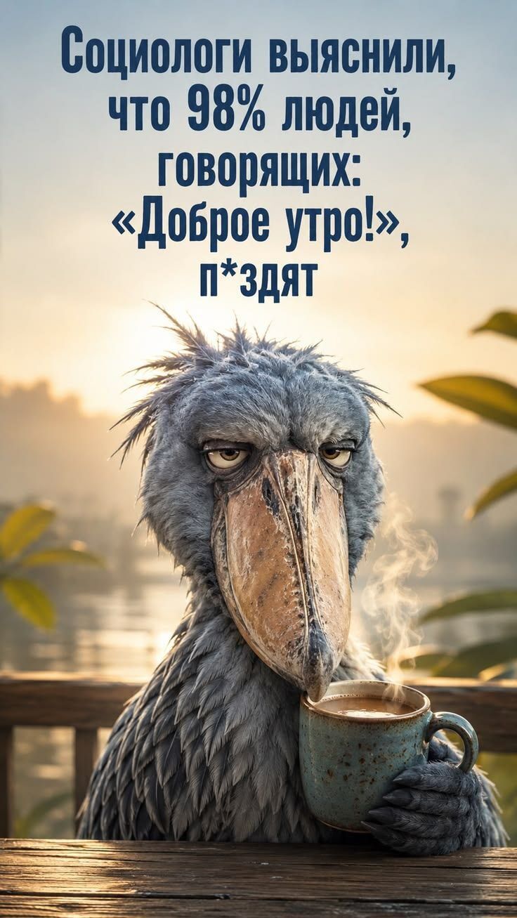 Социологи выяснили, что 98% людей, говорящих: «Доброе утро!», п*здят