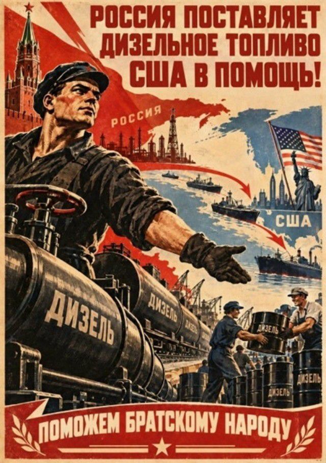 РОССИЯ ПОСТАВЛЯЕТ ДИЗЕЛЬНОЕ ТОПЛИВО США В ПОМОЩЬ! РОССИЯ США ДИЗЕЛЬ ПОМОЖЕМ БРАТСКОМУ НАРОДУ