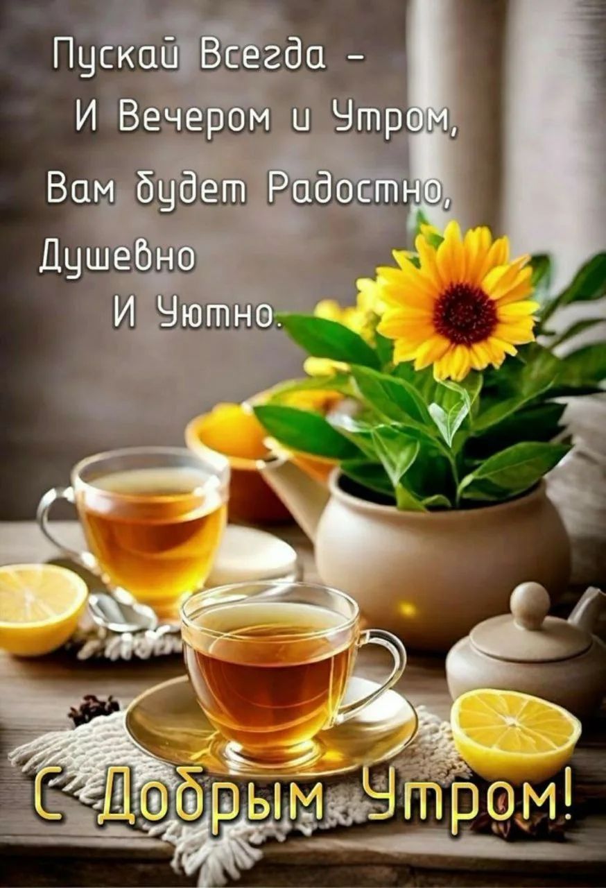 Пускай Всегда - И Вечером и Утром, Вам будет Радостно, Душевно И Уютно. С Добрым Утром!