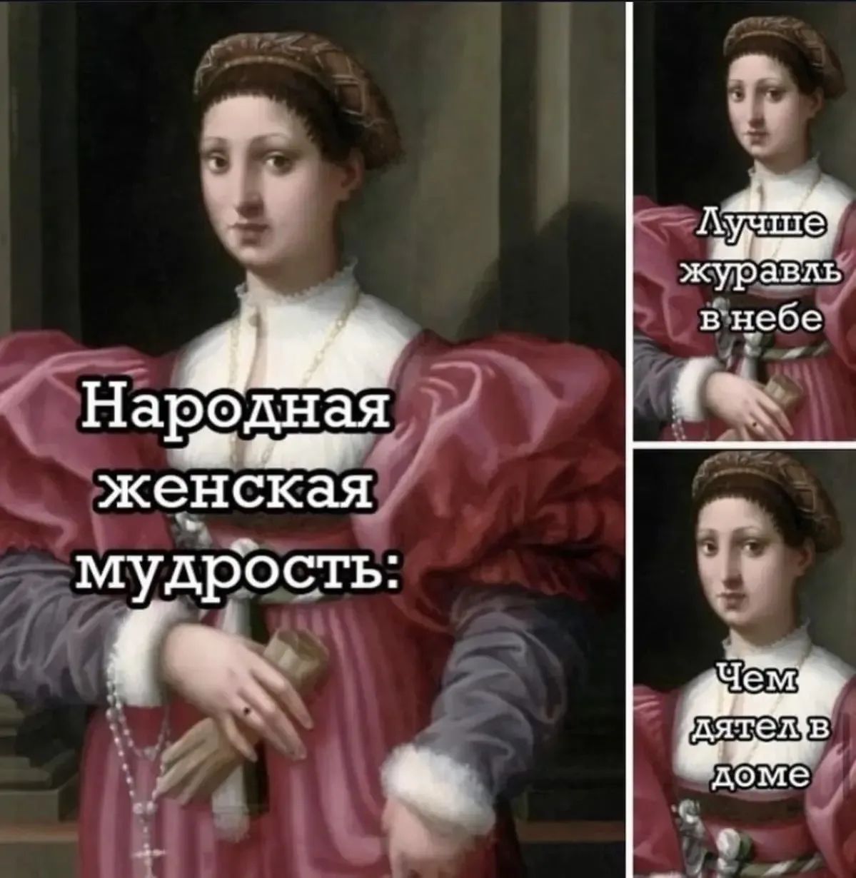 Народная женская мудрость: Лучше журавль в небе Чем дятел в доме