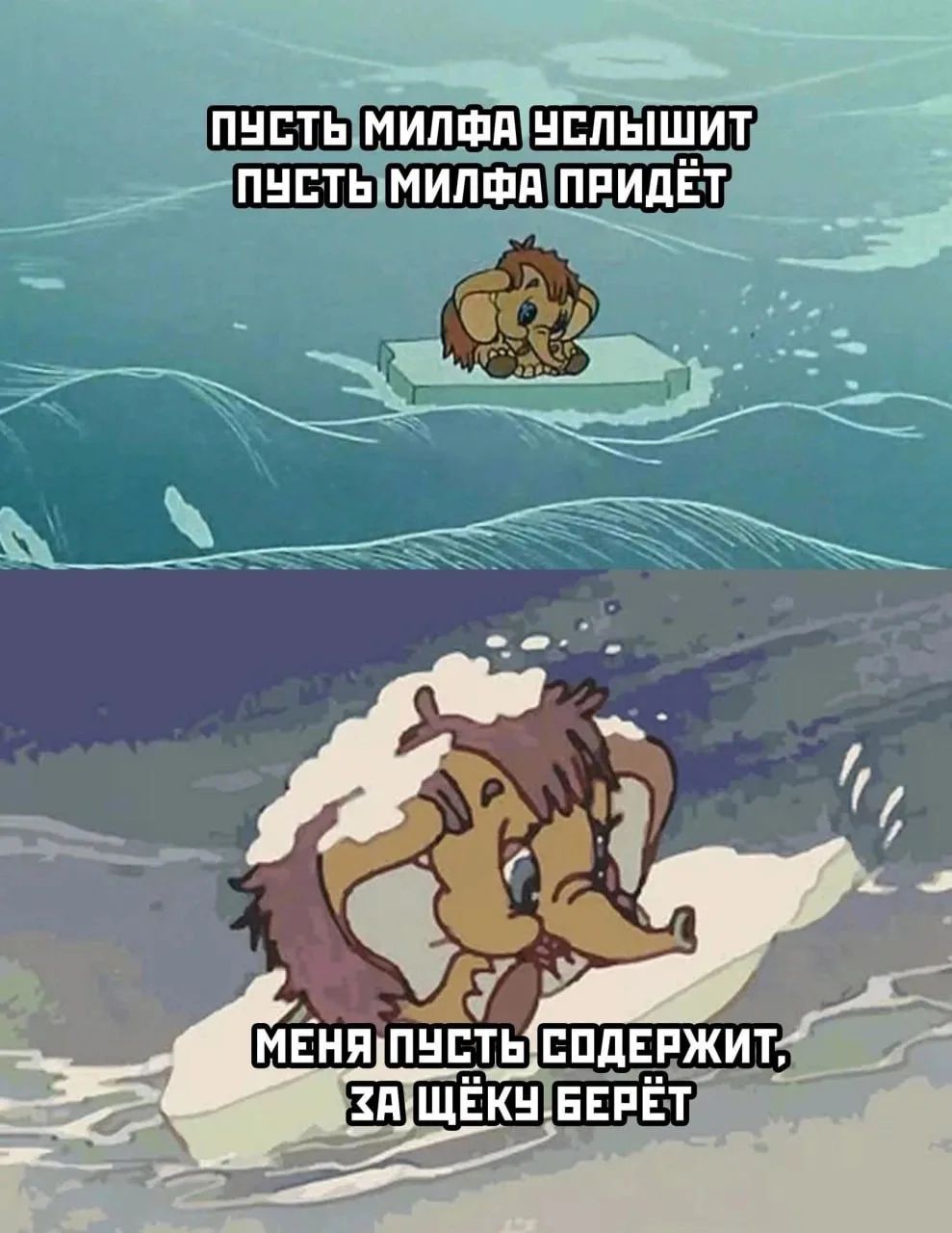 ПУСТЬ МИЛФА УСЛЫШИТ ПУСТЬ МИЛФА ПРИДЁТ МЕНЯ ПУСТЬ СОДЕРЖИТ, ЗА ЩЁКУ БЕРЁТ