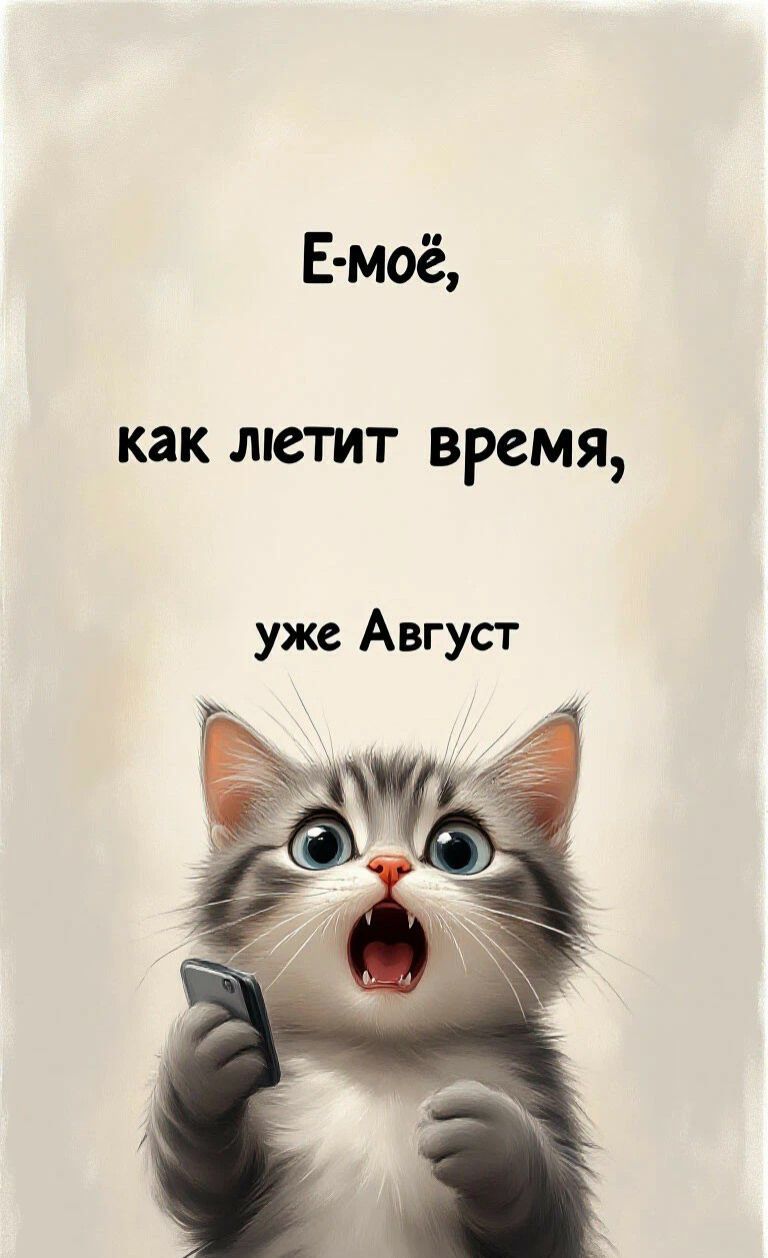 Е-моё, как летит время, уже Август