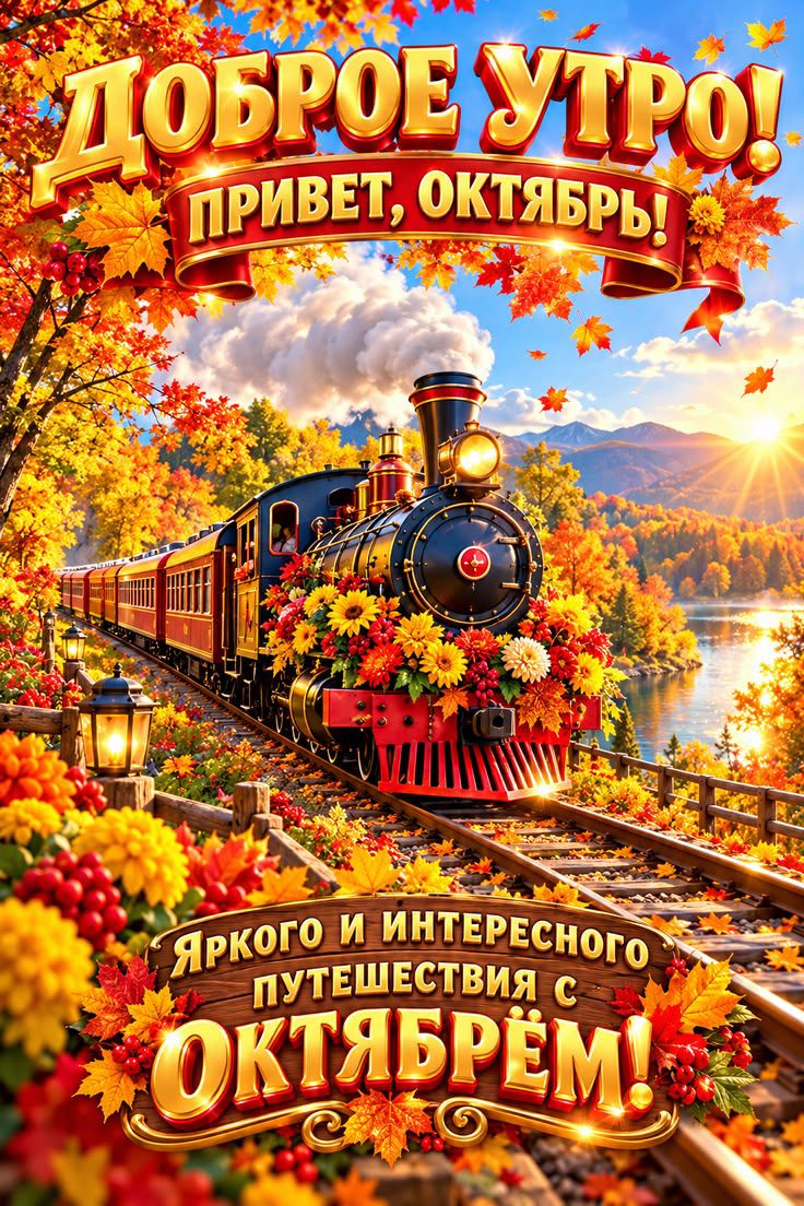 ДОБРОЕ УТРО! ПРИВЕТ, ОКТЯБРЬ! ЯРКОГО И ИНТЕРЕСНОГО ПУТЕШЕСТВИЯ С ОКТЯБРЁМ!