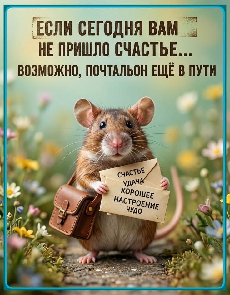 Если сегодня вам не пришло счастье... возможно, почтальон ещё в пути. Счастье удача хорошее настроение чудо
