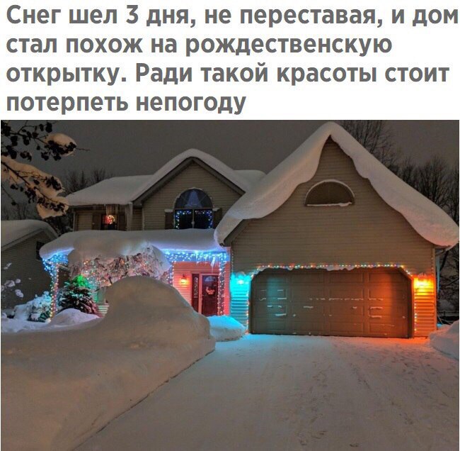 Снег шел 3 дня не переставая и дом стал похож на рождественскую открытку Ради такой красоты стоит потерпеть непогоду
