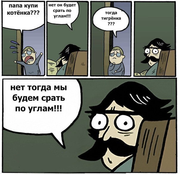 папа купи нет он Будет котёнка углам нет тогда МЫ будем срать по углам тогда тигрёика
