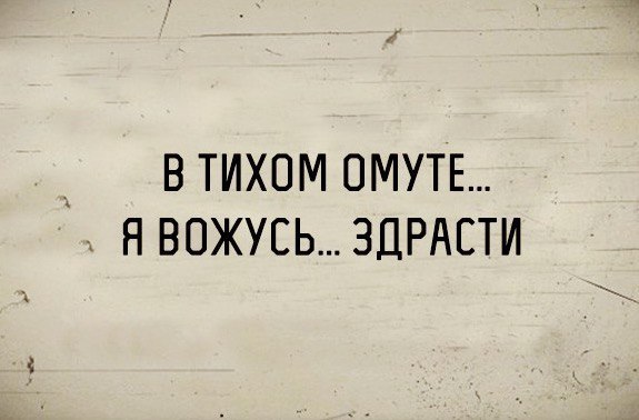 и В ТИХОМ ОМУТЕ а Н ВОЖУСЬЗДРАЕТИ