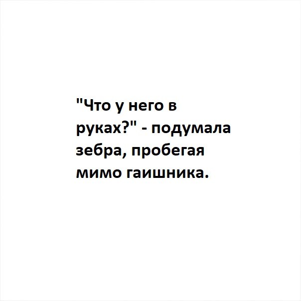 Что у него в руках подумала зебра пробегая мимо гаишника