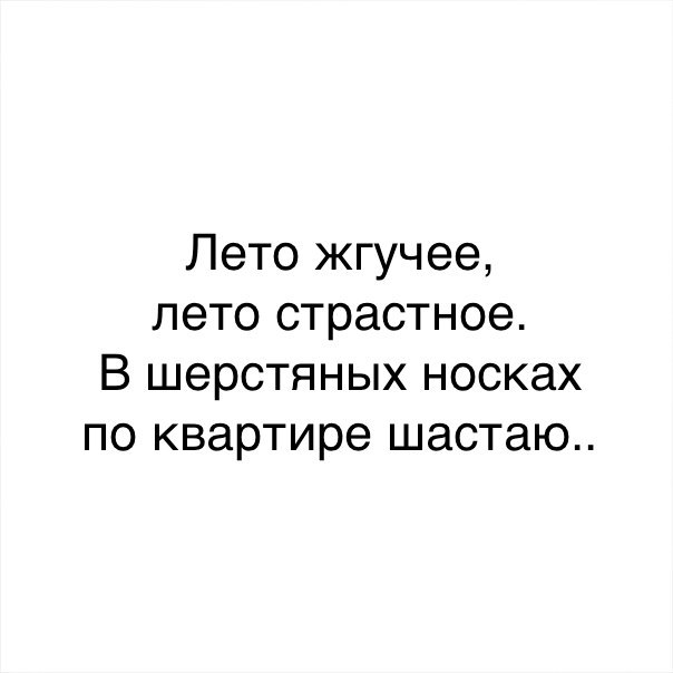 Лето жгучее лето страстное В шерстяных носках по квартире шастаю
