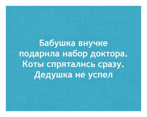 Бабушка внучке подарила набор доктора Коты спрятались сразу Дедушка не успел