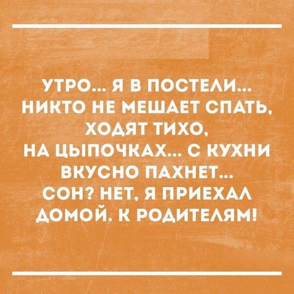 утро я в ПОСТЕАИ Ни о нЕ мЕшАЕт спАтЬ ХОАЯТ тихо 1 нА цыпочкА с кухни _ вкусНо ПАХНЕТ сот нЕт я прИЕхАА _ Аомойд к РОАИТЕАЯМ