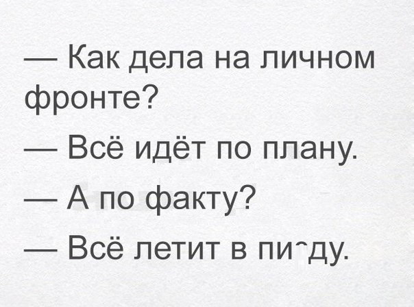 Все идет по плану все летит в