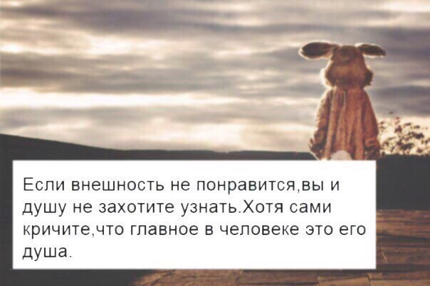 ЕСПИ внешность не понравитсявы И душу не ЗЗХОТИТе узнатьХотя СЭМИ КРИЧИТЕНТО главное В человеке ЭТО его душа