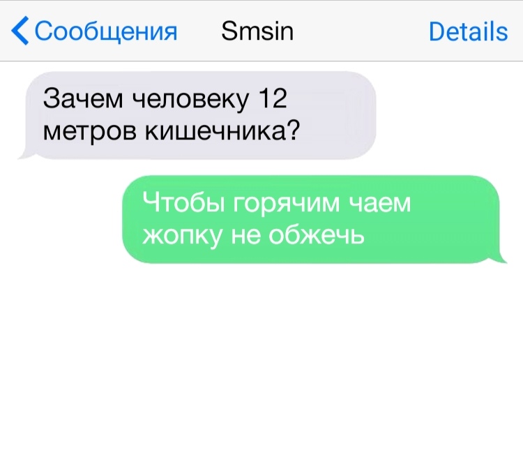 Сообщения Зтзіп Ветаііз Зачем человеку 12 метров кишечника Чтобы горячим чаем жопку не обжечь