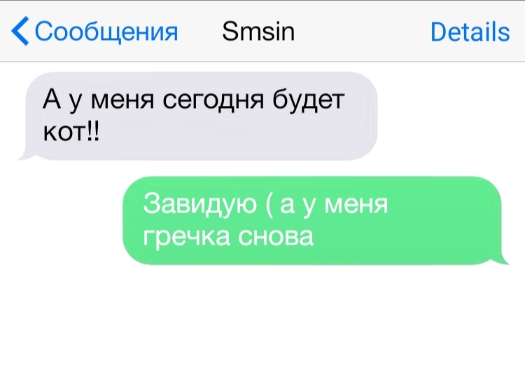 Сообщения Зтзіп Ветаііз А у меня сегодня будет кот Завидую а у меня гречка снова