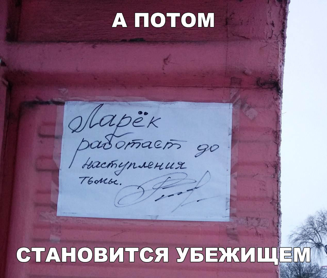А ПОТОМ СТАНОВИТСЯ УБЕЖИ Щ