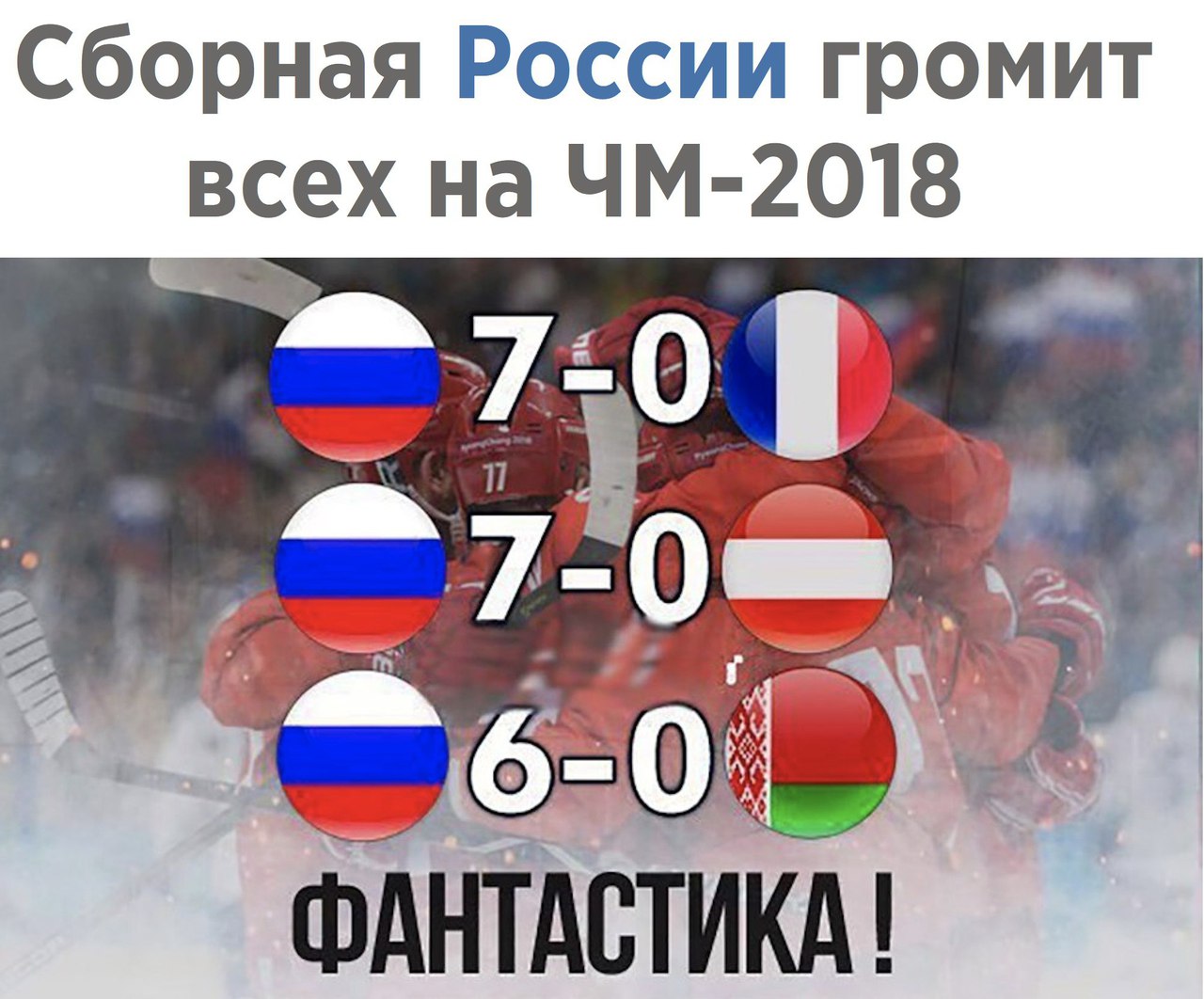 Сборная России громит всех на ЧМ 2018